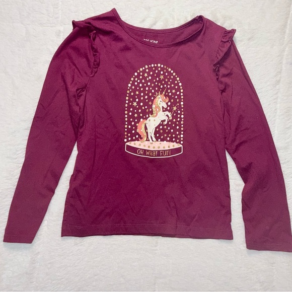 365Kids Other - NWOT Girls 365Kids Sparkly Unicorn Glitter Globe Kids Top Sz 8